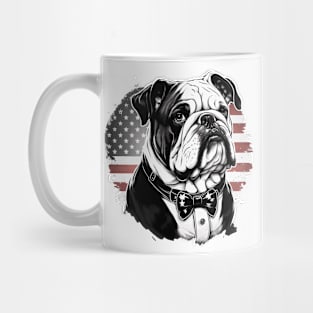 Bulldog 4th of July Mug